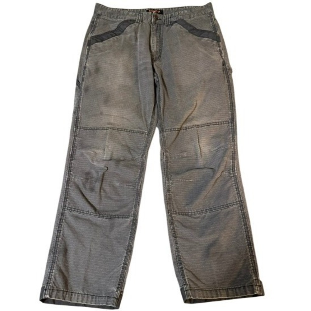 Ridgecut Toughwear Men Gray Utility Work Pants Reinforced Knee Hammer Loop 38x32